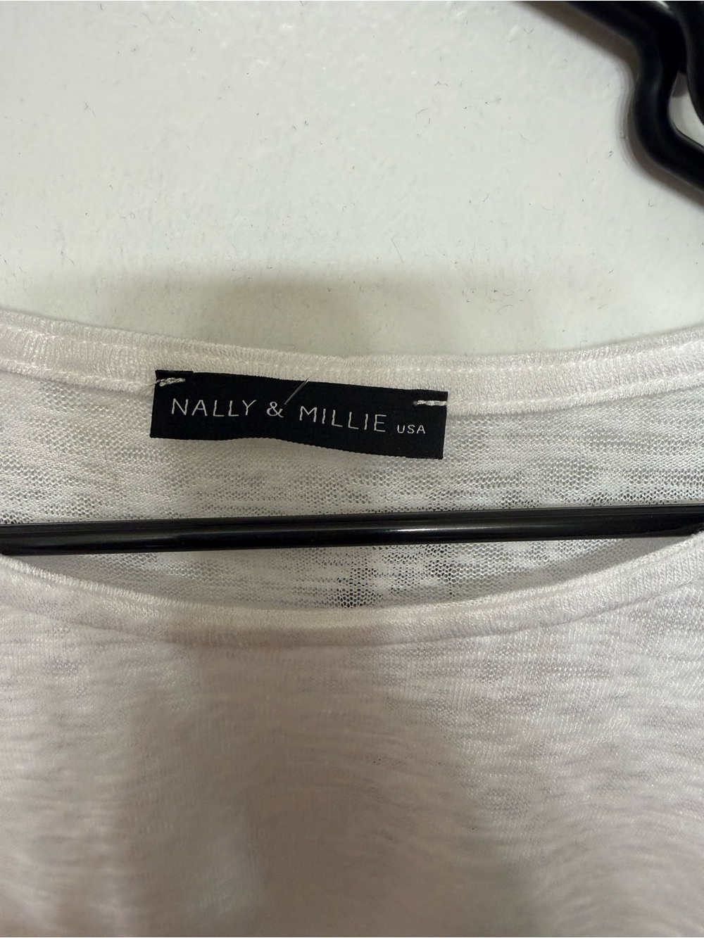 Nally & Millie White Crewneck Tee